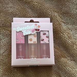 5/$20 Beauty Creations Lip Oil. 3 pack. New Watermelon Peach and Cherry